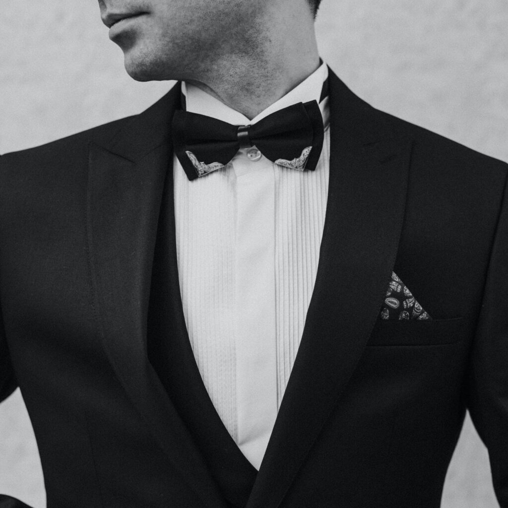 męska stylizacja black tie