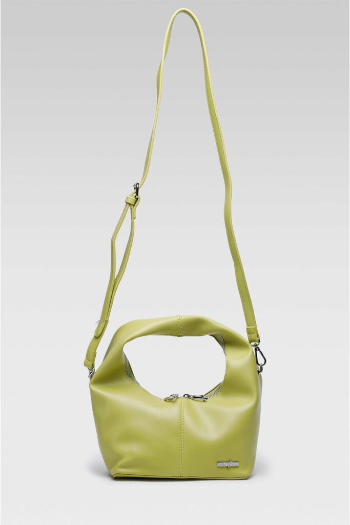 limonkowa torebka hobo z paskiem