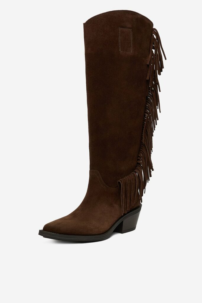 kozaki brązowe zamszowe kowbojki