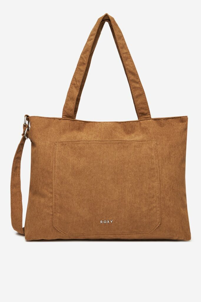 brązowa sztruksowa torebka duża