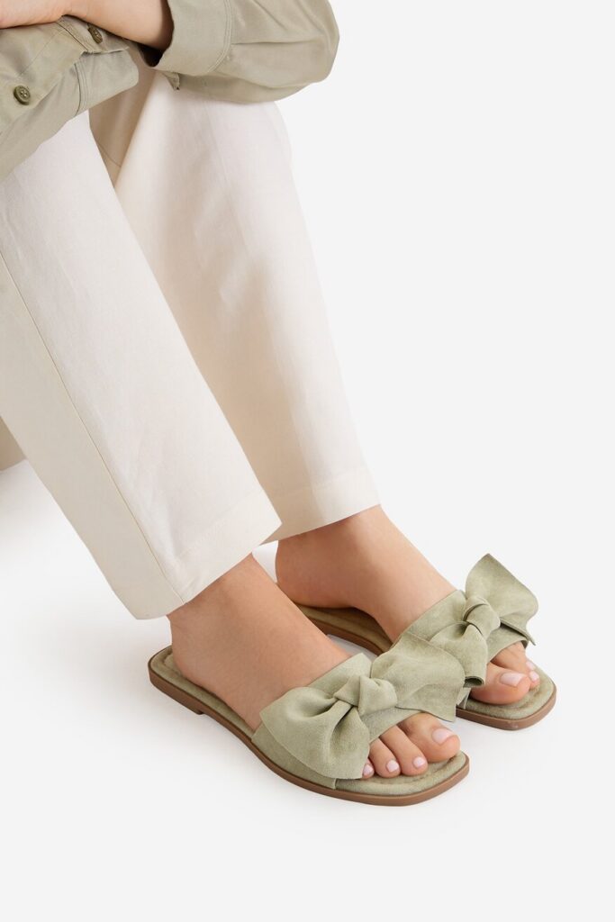 zielone klapki damskie